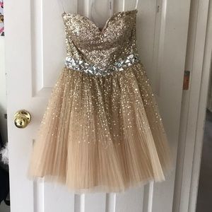 Sherri Hill short strapless dress